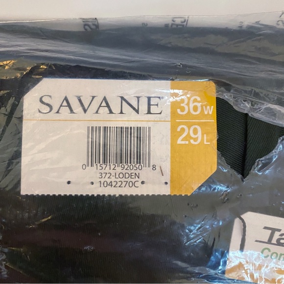 Savane Techworks Luster Twill Relaxed Fit Pleated Pants Loden Green - Picture 3 of 7